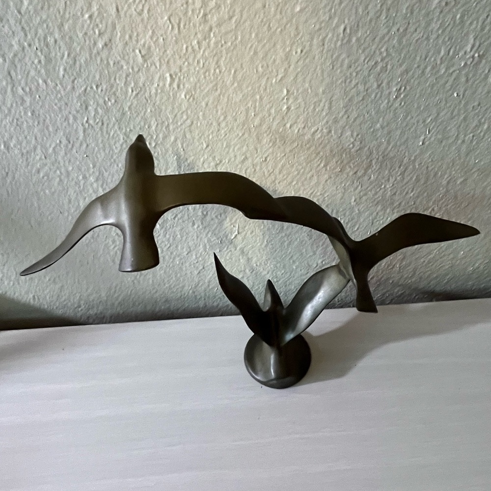 Abstract Metal Bird Sculpture